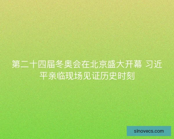 第二十四届冬奥会在北京盛大开幕 习近平亲临现场见证历史时刻