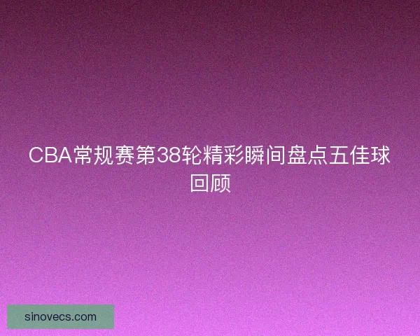 CBA常规赛第38轮精彩瞬间盘点五佳球回顾 CBA常规赛第38轮精彩瞬间盘点五佳球回顾
